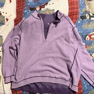 Tommy Bahama Men's Reversible Lavender Zip-Up Sweater